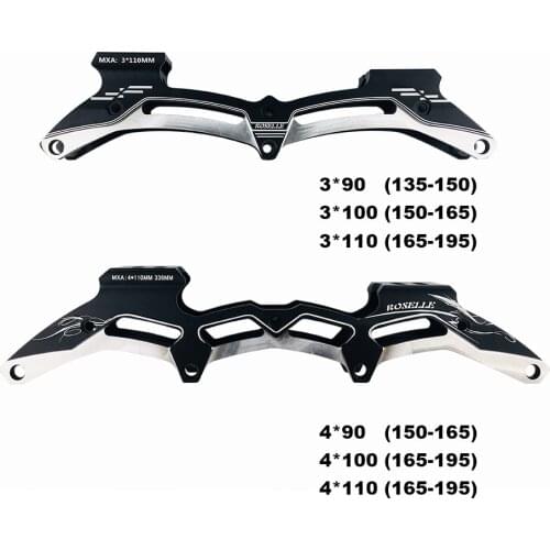 JK Speed Slalom Slide Inline Skates Frame Fit for 3 or 4 Speed Wheels Aluminium Alloy Base Patines Bracket DJ32