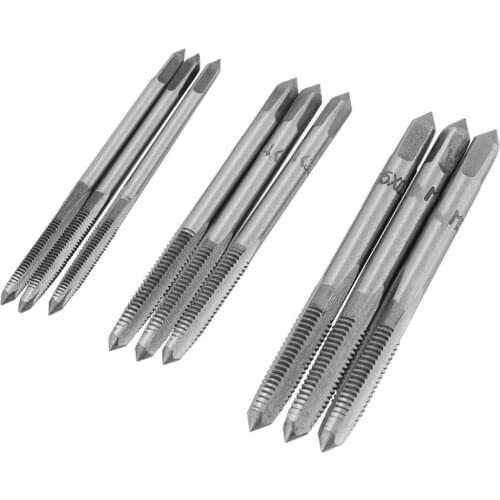 3pcs/set M3 M4 M5 Bearing Steel Thread Tap Drill Bits Screw Taps Tool Hand Tools Set