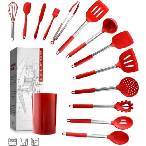 Silicone Kitchen Utensils Set Non-stick Cookware Cooking Tool Spatula Ladle Egg Beaters Shovel Silicone Kitchenware