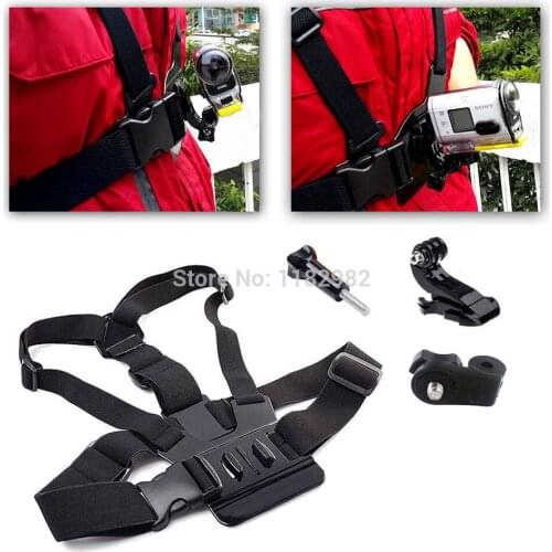 Chest Strap Head Strap J-shape Base for GoPro Hero 6 5 7 SJCAM SJ4000 SJ5000x Xiaomi Yi 4K Monopod Head Action Camera