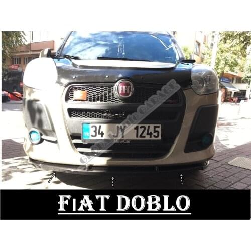 For Fıat Doblo Front Bumper Attachment Lip 2005-2020 Piano Glossy Black Splitter Diffuser Universal Spoiler Bumper Mud Flaps