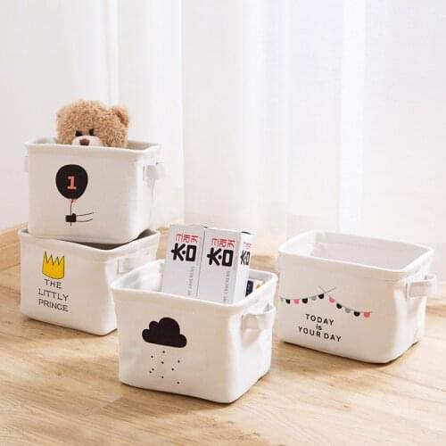 Picnic Basket Desktop Table Sundries Storage box Cloud print Waterproof Cosmetic Book Stationery organizer Mini Storage Bag