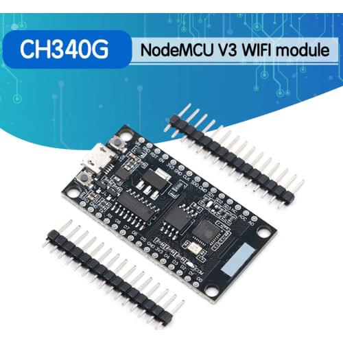 NodeMCU V3 Lua WIFI module integration of ESP8266 + extra memory 32M Flash, USB-serial CH340G