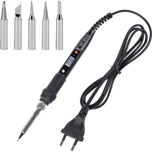 JCD 80W Soldering Iron With Tips Kit Digital Display Adjustable Temperature 220V/110V Solder Station Welding Repair Tool 908S