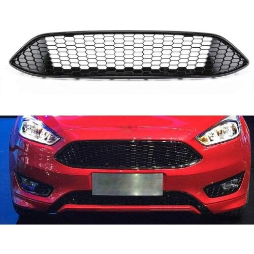 Front Radiator Centre Grille Panel For Ford Focus Mk3 ST Line Radiator Grill Bumper Honeycomb Mesh Cover Moulding Part