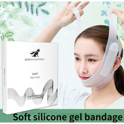 Beauty Face Lift Belt V Face Shaper Slimming Bandage Thin Chin Skin Firming Soft Silica Gel Anti Mildew Facial Slimming Tool