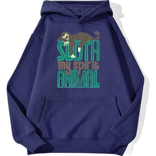 Sloth is my spirit animal print Pullover Men High Quality Fashion Male Hoodie Fleece Warm Sweatshirt Funny Hip Hop Hoodies
