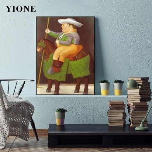 Funny Fat Ballerina Oil Painting Abstract European Figure Man and Woman Horse Canvas Art Print Picture Wall Poster for Bedroom