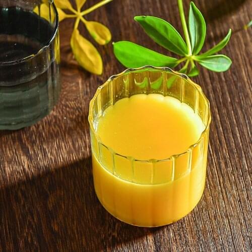 Glass Tea Water Cup Classical Vertical Stripes Coffee Mug Clear Beer Cups Home Kitchen Drinkware Bar Mugs