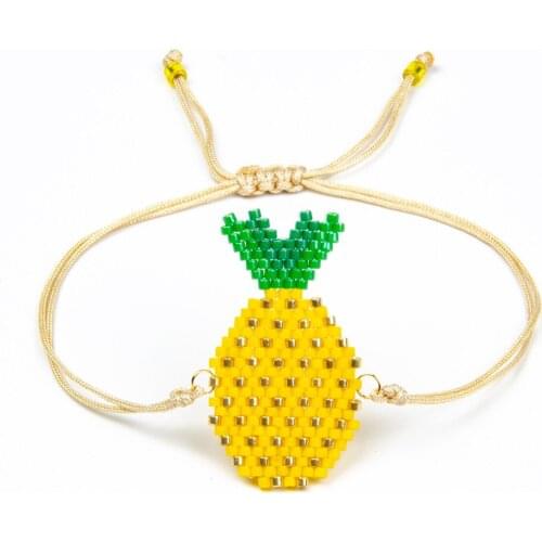 Fruit Jewelry Miyuki Rice Beads Hand-woven Pineapple Lady Bracelet