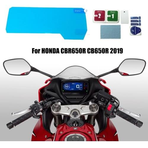For HONDA CBR650R CB650R 2019 moto Cluster Scratch Protection Film Instrument Dashboard Cover Guard TPU Blu-ray CBR650R CB650R
