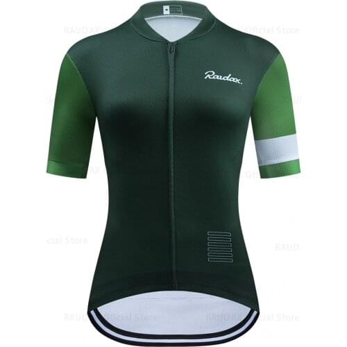 Womens Cycling Clothing Raudax 2021 Short Sleeve Ropa Ciclismo Summer Cycling Jersey Triathlon Bike Jersey Uniform Cycling Kit