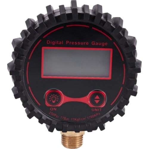 1/4 Tire Pressure Air Table Digital Display Meter 250PSI Digital Display Meter Tire Pressure Gauge Tire Inflation Table