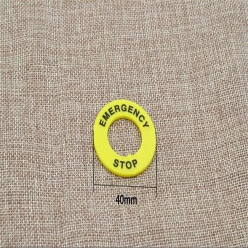 10pcs/Lot Pushbutton Switch Panel Label Frame,emergency stop switch Plastic Sign 22mm External diameter 40mm Brand New