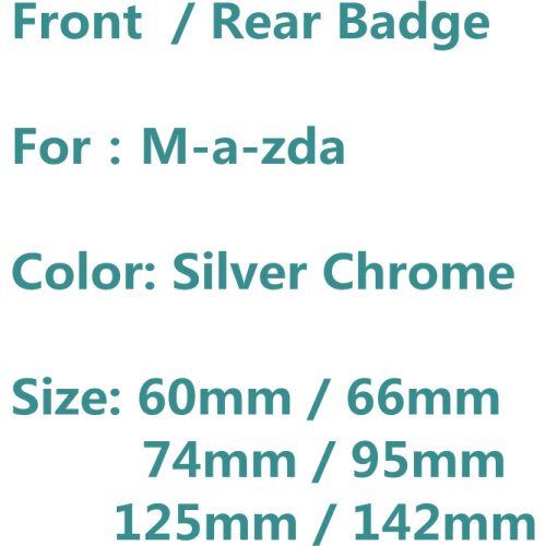 3D ABS Chrome Car Styling Accessories For Mazda Car Front Head Hood Bonnet or Rear Tail Bumper Trunk Boot Mark Emblem Badge Logo