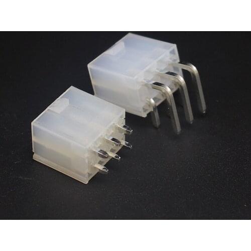 5PCS/LOT 4.2mm white 6P female socket Straight/Curved needle for PC computer ATX graphics card GPU PCI-E PCIe Power connector