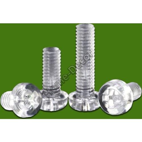 50 PCS Aleck M3&M4 Screw Round Hand Cross Size , Recessed , Phillips Plastic Screws, Insulator Plastic Blot