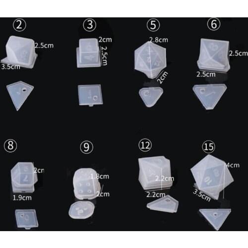 8 Shapes Transparent Silicone Mould Dried Flower Resin Decorative Craft DIY dice Mold epoxy resin molds for jewelry Soap Making