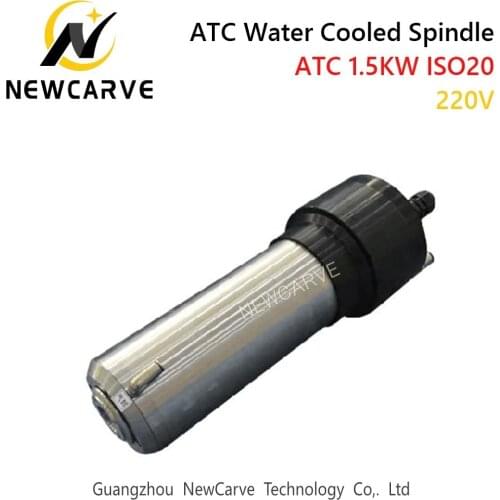 1.5KW Water Cooled ATC Spindle Motor 220V ISO20 1000Hz Automatic Tool Change Spindle For Mental Cutting NEWCARVE