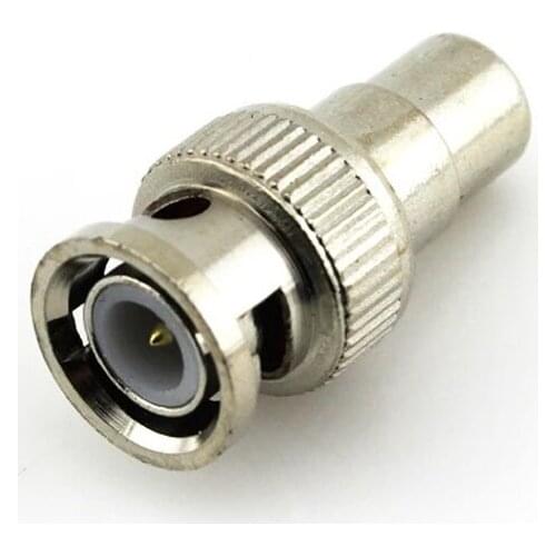 Free Shipping 100pcs/lot BNC Male-RCA Female Coax Cable Connector Adapter F/M Coupler for CCTV Camera