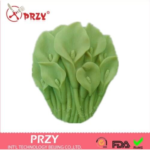 Flower Silicone Soap Mold Fondant Cake Decorating Tools Wholesale Handmade Soap Mold NO.:SO386 Aroma Stone Moulds PRZY