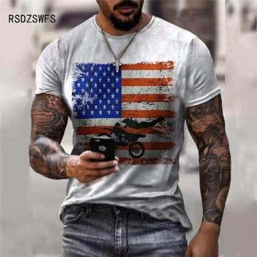 New Summer Men T-shirt 3D Car Highway Motorcycle Biker Hip Hop Tshirt Tee Top Oversize T Shirt For Men Vintage Clothes Streeerar