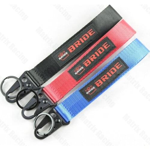 JDM Style For BRIDE Car Painting Cellphone Lanyard JDM Racing Car Keychain ID Holder Mobile Strap Key Ring