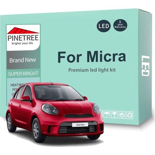 5Pcs Led Interior Light Kit For Nissan Micra 2017 2018 2019 2020 2021 Dome Map Reading Light Canbus No Error