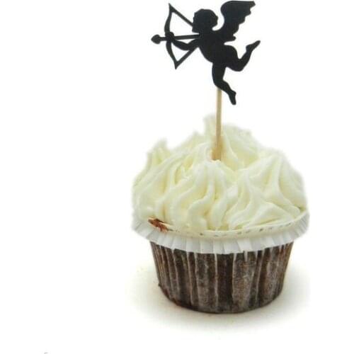 Cupid wedding cupcake toppers valentines day Food Picks toothpick Bridal baby shower Bachelorette party muffin decorations