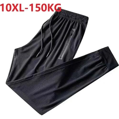 Summer spring sports pants hole Breathable sweatpants Men plus size 8XL 9XL 10XL big sales cheap pants stretch elasticity Pants