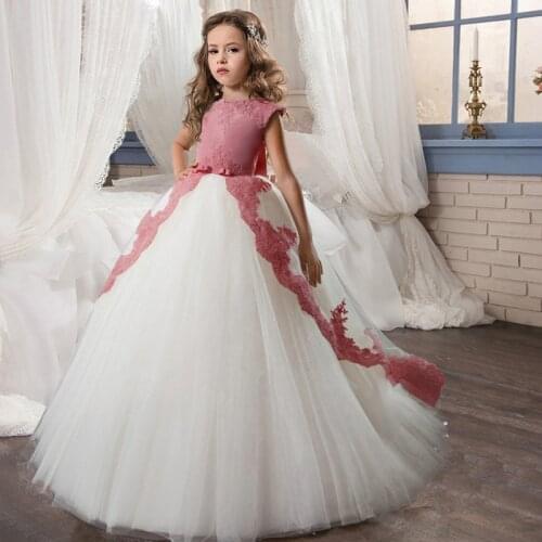 2020 Winter Flower Mermaid Bridesmaid Dresses For Girls Children Kids Clothes Party Wedding Princess Dress Elegant Teenager Gown
