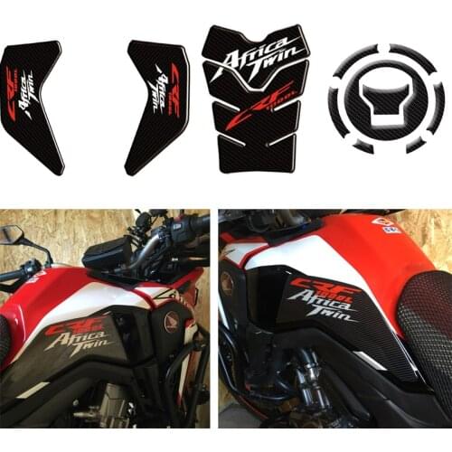 Motorcycle 3D Carbon Fiber Fuel Tank Pad for CRF1000L sticker Protective Decals Honda Africa Twin CRF1000 L 2016-2019
