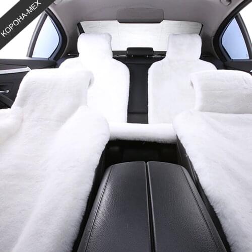 Car seat cover set KOROHA MEX artificial rabbit fur car accessories Full Cover Set for mazda 3 bk capes of seat cover car