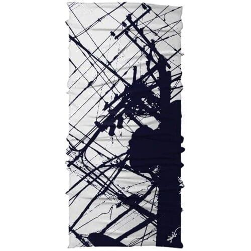 Necko Navy Blue Striped Buff Bandana Face Mask-DN0302 444977816