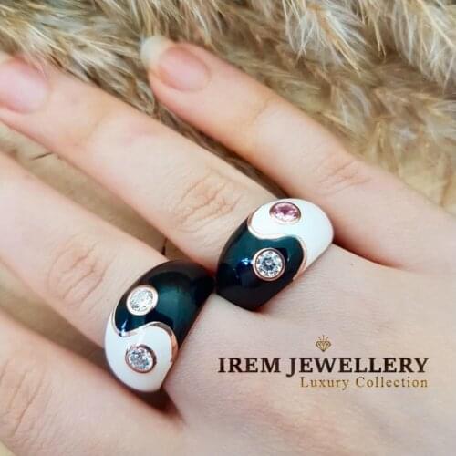 New Yin Yang Trendy Summer Collection High Quality 925 Sterling Silver Zircon Stone Ring Unisex Fine Jewelry Luxury Accessories