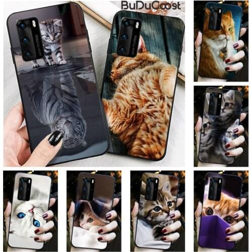 Riccu Cute Animal Pet Cat Phone Case for Huawei P30 P20 Mate 20 Pro Lite Smart Y9 prime 2019