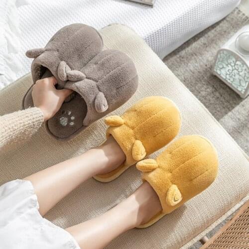 Cotton slippers for women at home warm couples for children at home in winter, plush slippers for men and children wholesale