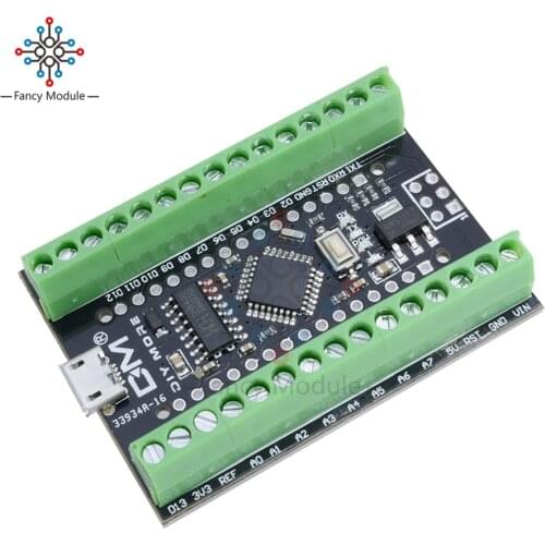 Atmega328P Nano 3.0 CH340 USB Driver +Terminal Adapter expansion board 2 in 1 for Arduino(DIY Kit)