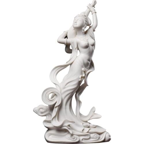 Oriental Dirt Dunhuang Kweichow Moutai Character Decoration Blanc De Chine Master Sculpture Decoration Artwork/Jiqing PIPA