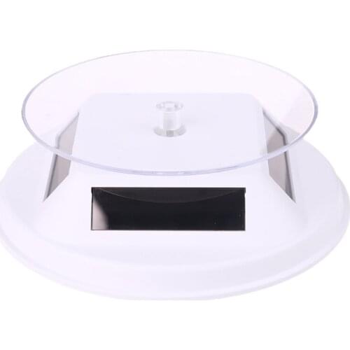 360 Degree Rotating Turntable Display Stand Solar Powered Jewelry Watch Holder 63HA