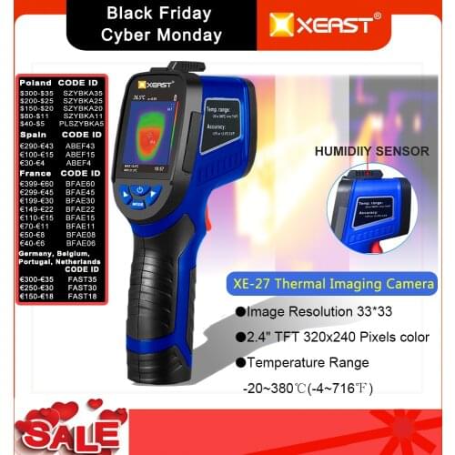 Handheld Thermal Imaging Camera Image Portable XE-27 2.4 inch Color Screen Come With 8G SD Card Ambient Humidity XE-26D XE-27
