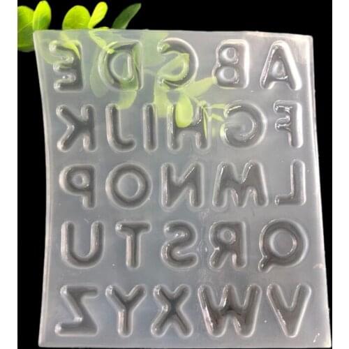 Mirror Crystal Epoxy DIY Mold Cool Capital Letter Crystal Epoxy Silicone Mold 16450
