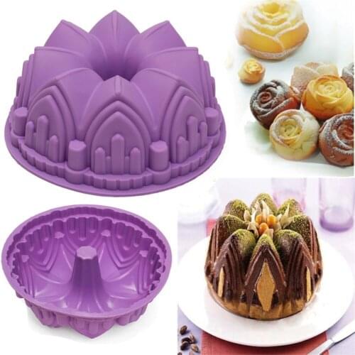 1PC Big Crown Shape Silicone Cake Mold 3D Birthday Cake Decorating Tools Large Bread Fondant Mold DIY Baking Pastry Tool [3]
