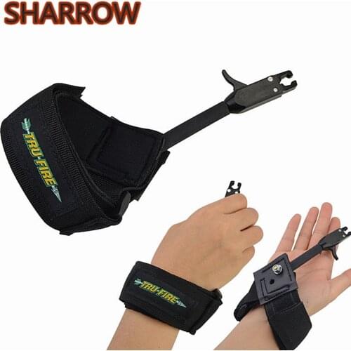 1 Pc Black Strength Saving Release Caliper Aid Wrist Strap Compound Bow Outdoor Training Shooting Practice Archery Accessories
