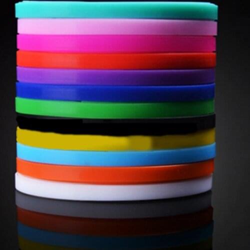 1PC Silicone Bracelets Sports Bracelet Candy Color Unisex Trendy Fashion Jewelry