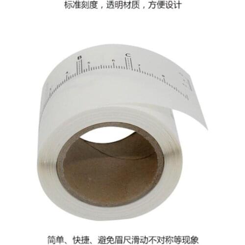 100sets 50pcs/set Permanent Makeup Eyebrow Disposable Accurate Ruler Microblading Shaping Tattoos Measure Stickers Trend Eyebrow