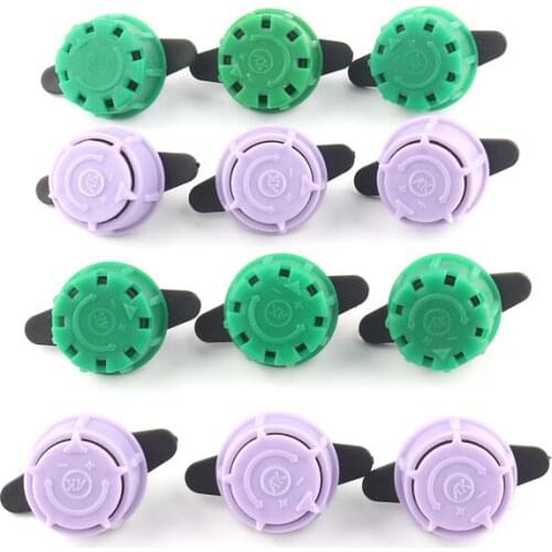15pcs 5 Holes/8 Holes Adjustable Dripper Gardening Pressure Compensation Dripper Purple/Green Agricultural Dripper