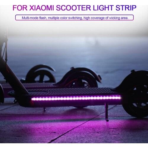 2pcs Colorful Electric Scooter Pedalboard Waterproof Decorative Light Strip for Xiaomi M365 and M365 Pro Scooter Skateboard