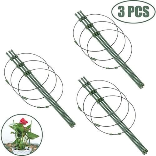 3pcs Climbing Plant Support Cage Garden Trellis Flowers Stand Rings Tomato Support Durable Climbing Vine Rack Tomato Cage
