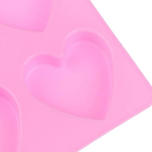 4 Cavity Handmade Silicone Soap Mold Heart 3d Craft Soap Making For Candle